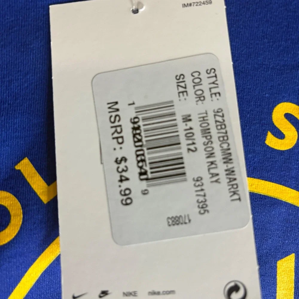 Nike Golden State Warriors‎ Youth M T-Shirt Klay Thompson #11 Blue NBA